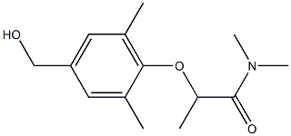 2-[4-(hydroxymethyl)-2,6-dimethylphenoxy]-N,N-dimethylpropanamide,,结构式