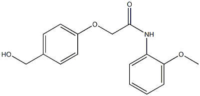 2-[4-(hydroxymethyl)phenoxy]-N-(2-methoxyphenyl)acetamide Structure