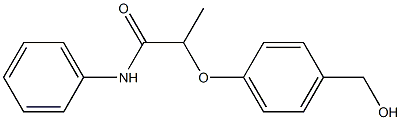 2-[4-(hydroxymethyl)phenoxy]-N-phenylpropanamide Struktur