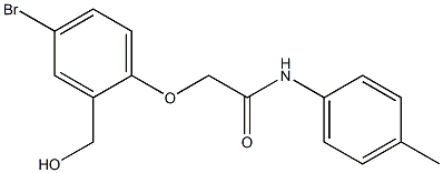 2-[4-bromo-2-(hydroxymethyl)phenoxy]-N-(4-methylphenyl)acetamide,,结构式
