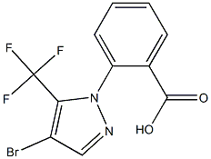 2-[4-bromo-5-(trifluoromethyl)-1H-pyrazol-1-yl]benzoic acid Structure
