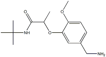 2-[5-(aminomethyl)-2-methoxyphenoxy]-N-tert-butylpropanamide 化学構造式