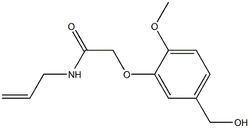 2-[5-(hydroxymethyl)-2-methoxyphenoxy]-N-(prop-2-en-1-yl)acetamide 结构式