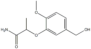 2-[5-(hydroxymethyl)-2-methoxyphenoxy]propanamide 结构式