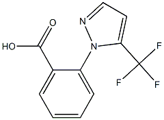 2-[5-(trifluoromethyl)-1H-pyrazol-1-yl]benzoic acid,,结构式