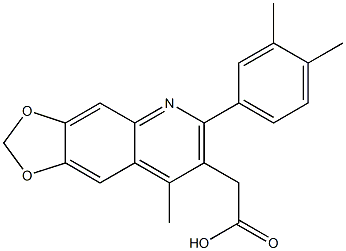2-[6-(3,4-dimethylphenyl)-8-methyl-2H-[1,3]dioxolo[4,5-g]quinolin-7-yl]acetic acid
