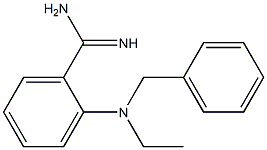 2-[benzyl(ethyl)amino]benzene-1-carboximidamide Struktur