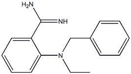 2-[benzyl(ethyl)amino]benzene-1-carboximidamide 化学構造式