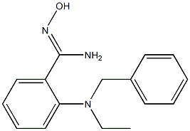 2-[benzyl(ethyl)amino]-N'-hydroxybenzene-1-carboximidamide 化学構造式