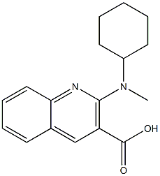 2-[cyclohexyl(methyl)amino]quinoline-3-carboxylic acid 化学構造式