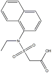 2-[ethyl(naphthalen-1-yl)sulfamoyl]acetic acid 化学構造式