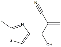 2-[hydroxy(2-methyl-1,3-thiazol-4-yl)methyl]prop-2-enenitrile 化学構造式