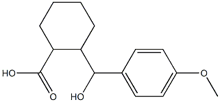 2-[hydroxy(4-methoxyphenyl)methyl]cyclohexane-1-carboxylic acid,,结构式