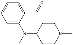 2-[methyl(1-methylpiperidin-4-yl)amino]benzaldehyde,,结构式