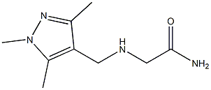 2-{[(1,3,5-trimethyl-1H-pyrazol-4-yl)methyl]amino}acetamide 结构式