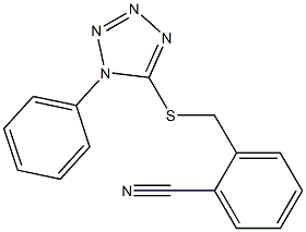 2-{[(1-phenyl-1H-1,2,3,4-tetrazol-5-yl)sulfanyl]methyl}benzonitrile Structure