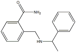 2-{[(1-phenylethyl)amino]methyl}benzamide 化学構造式