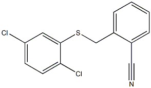 2-{[(2,5-dichlorophenyl)sulfanyl]methyl}benzonitrile Structure