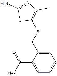 2-{[(2-amino-4-methyl-1,3-thiazol-5-yl)thio]methyl}benzamide|