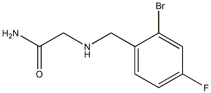 2-{[(2-bromo-4-fluorophenyl)methyl]amino}acetamide,,结构式