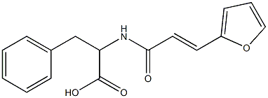 2-{[(2E)-3-(2-furyl)prop-2-enoyl]amino}-3-phenylpropanoic acid 结构式