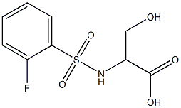 2-{[(2-fluorophenyl)sulfonyl]amino}-3-hydroxypropanoic acid