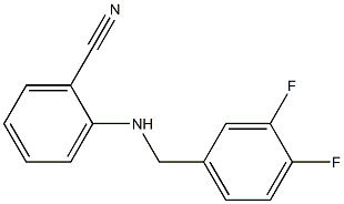 2-{[(3,4-difluorophenyl)methyl]amino}benzonitrile 结构式