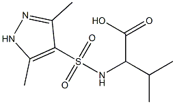 2-{[(3,5-dimethyl-1H-pyrazol-4-yl)sulfonyl]amino}-3-methylbutanoic acid|