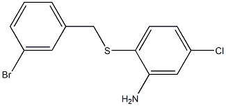 2-{[(3-bromophenyl)methyl]sulfanyl}-5-chloroaniline Structure