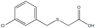 2-{[(3-chlorophenyl)methyl]sulfanyl}acetic acid,,结构式