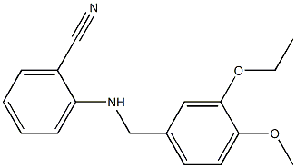 2-{[(3-ethoxy-4-methoxyphenyl)methyl]amino}benzonitrile 化学構造式