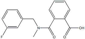 2-{[(3-fluorophenyl)methyl](methyl)carbamoyl}benzoic acid 化学構造式