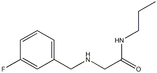 2-{[(3-fluorophenyl)methyl]amino}-N-propylacetamide,,结构式