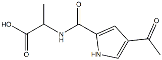 2-{[(4-acetyl-1H-pyrrol-2-yl)carbonyl]amino}propanoic acid Structure