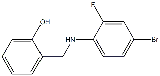 2-{[(4-bromo-2-fluorophenyl)amino]methyl}phenol 化学構造式