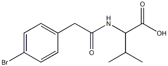 2-{[(4-bromophenyl)acetyl]amino}-3-methylbutanoic acid Structure