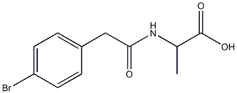 2-{[(4-bromophenyl)acetyl]amino}propanoic acid 化学構造式