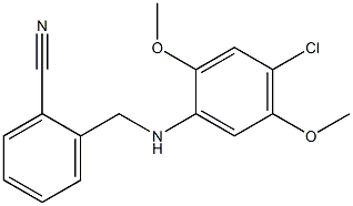 2-{[(4-chloro-2,5-dimethoxyphenyl)amino]methyl}benzonitrile,,结构式