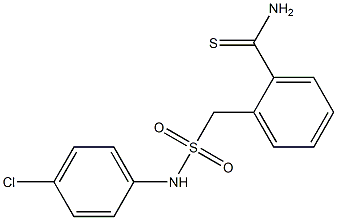 2-{[(4-chlorophenyl)sulfamoyl]methyl}benzene-1-carbothioamide 结构式