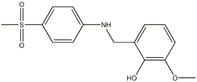 2-{[(4-methanesulfonylphenyl)amino]methyl}-6-methoxyphenol,,结构式