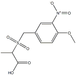 2-{[(4-methoxy-3-nitrophenyl)methane]sulfonyl}propanoic acid,,结构式