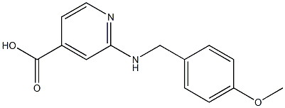 2-{[(4-methoxyphenyl)methyl]amino}pyridine-4-carboxylic acid,,结构式