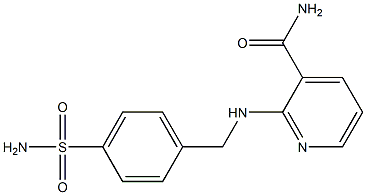 2-{[(4-sulfamoylphenyl)methyl]amino}pyridine-3-carboxamide 结构式