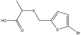 2-{[(5-bromothien-2-yl)methyl]thio}propanoic acid,,结构式