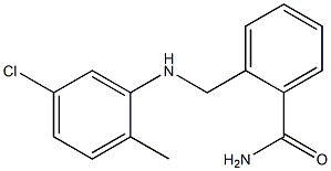 2-{[(5-chloro-2-methylphenyl)amino]methyl}benzamide,,结构式