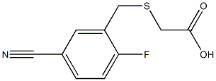 2-{[(5-cyano-2-fluorophenyl)methyl]sulfanyl}acetic acid,,结构式