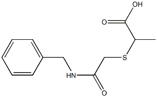 2-{[(benzylcarbamoyl)methyl]sulfanyl}propanoic acid Struktur