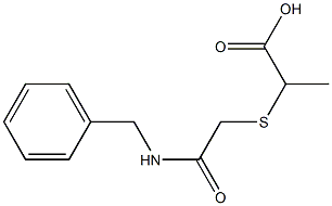 2-{[(benzylcarbamoyl)methyl]sulfanyl}propanoic acid 化学構造式