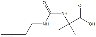 2-{[(but-3-ynylamino)carbonyl]amino}-2-methylpropanoic acid,,结构式