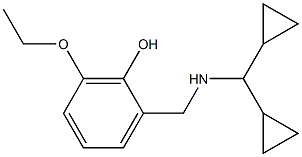 2-{[(dicyclopropylmethyl)amino]methyl}-6-ethoxyphenol,,结构式